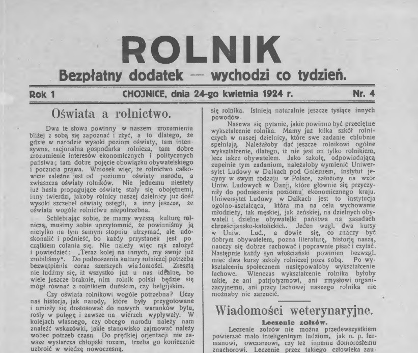 Rolnik: bezpłatny dodatek do Dziennika Pomorskiego